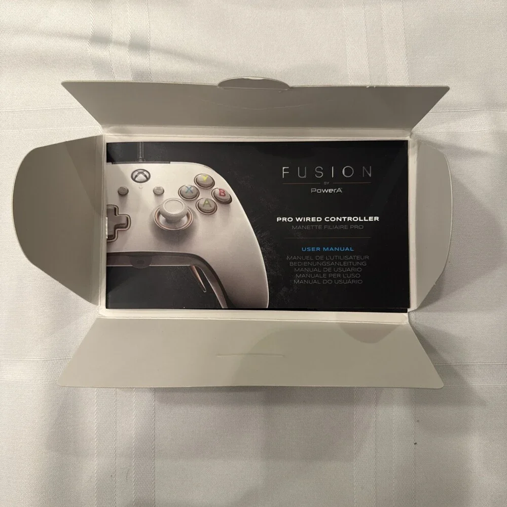 Power A Fusion Pro Wired Controller White Xbox One 1514146-01 w/ Box